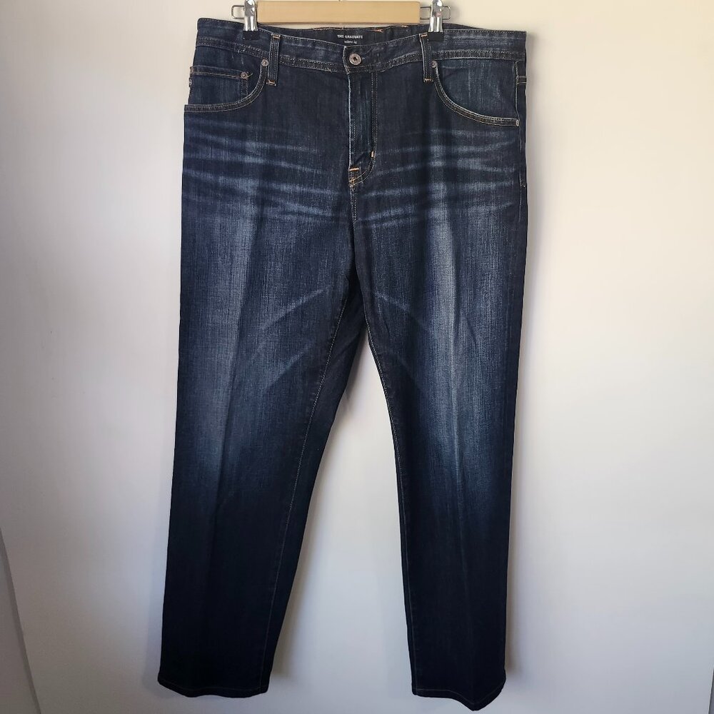 AG Adriano Goldschmied The Graduate Jeans Men’s 38x34 Dark Wash Slim Straight